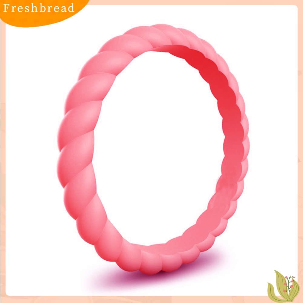 &lt; Freshbread &gt; 1Pc Fashion Hadiah Unisex Olahraga Kebugaran Gym Fleksibel Silikon Twist Ring Band