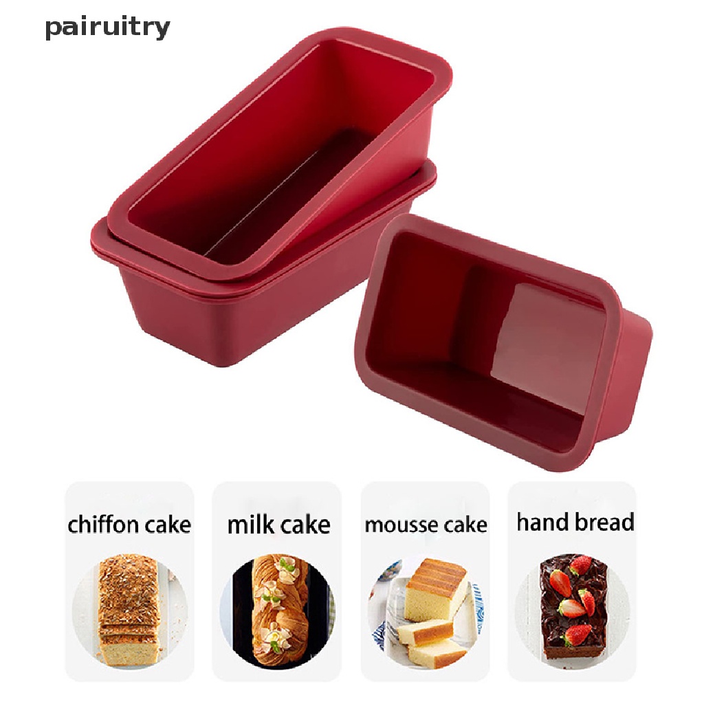 Prt Cetakan Kue Silikon Loyang Kue Persegi Panjang Anti Lengket Mini Bread Toast Mould PRT