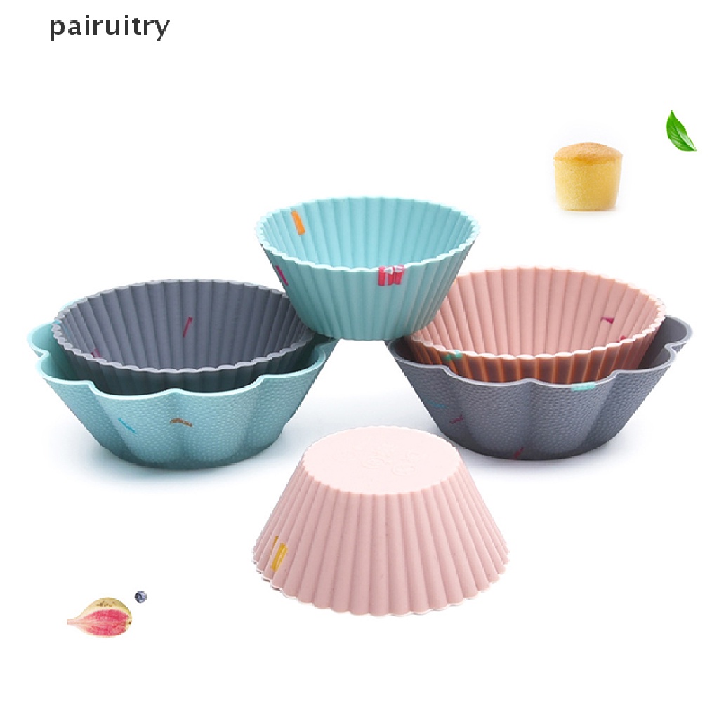 Prt 6pcs/Set Cetakan Silikon Kue Muffin Cupcake Baking DIY Cake Tools Dishes Cup PRT