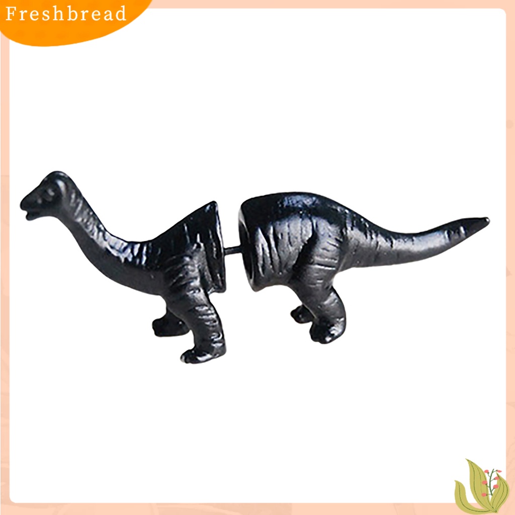 &lt; Freshbread &gt; Anting Indah Desain Dinosaurus Paduan Wanita Pria Perhiasan Pertunangan Earring Untuk Anniversary