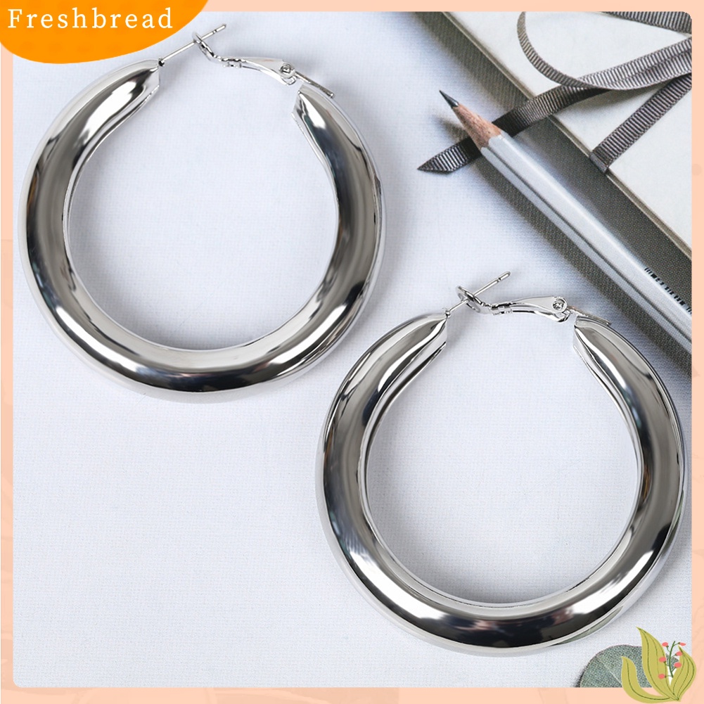 &lt; Freshbread &gt; Wanita Fashion Geometris Putaran Besar Lingkaran Hoop Anting Pernyataan Perhiasan Hadiah