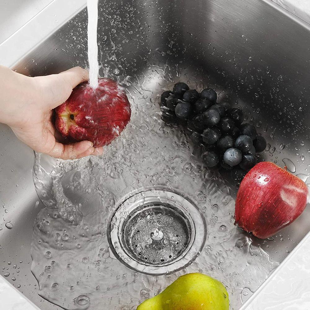 Saringan Wastafel Kamar Mandi Nanas Knob Plastik Drain Stainless Sink Filter Air Plug Water Stopper