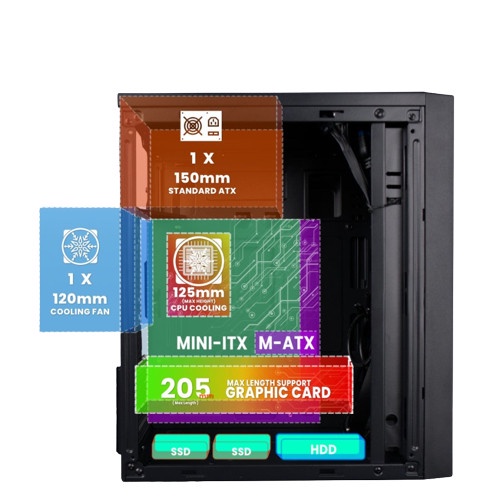 Casing VURRION Office Pro KR-22 Free PSU 500W