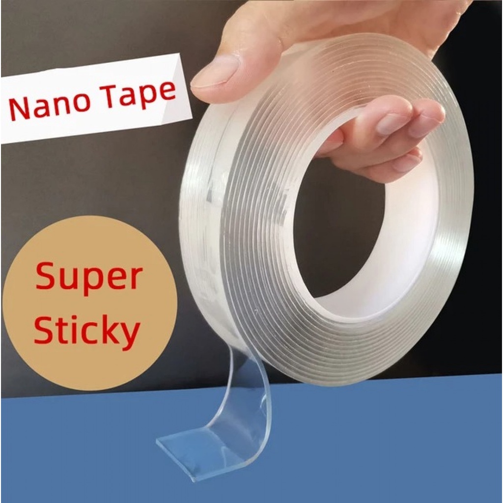 szGlue Double Tape Perekat Lakban Transparan No Trace Washable Sticker