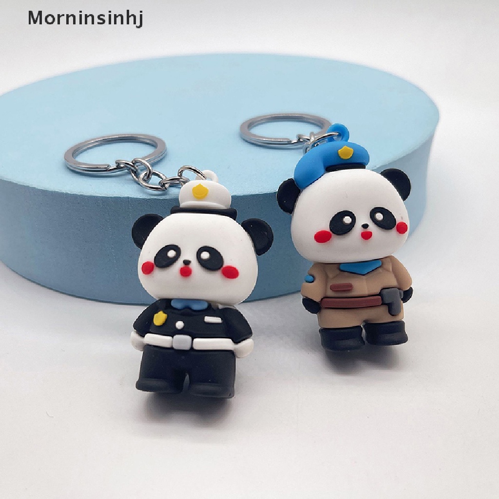 Mornin Baru Kartun Panda Police Gantungan Kunci Lem Lembut Pria Dan Wanita Tas Liontin Panda Lucu Keyring Pendant Hadiah id