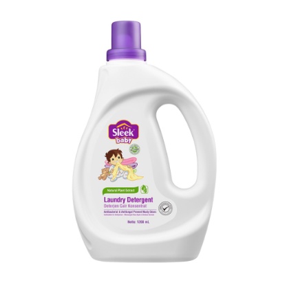 Sleek Baby Laundry Detergent 1200ml Deterjen Sabun Cuci Baju Bayi Sabun Cuci Pakaian Bayi