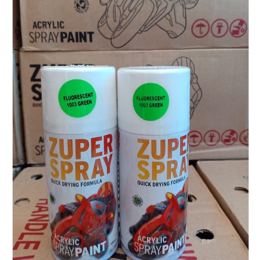 Zuper Spray Paint Pilok Pilox Warna Stabilo Green / Fluorescent Green / Stabilo Hijau (P 1003) 150cc/150ml