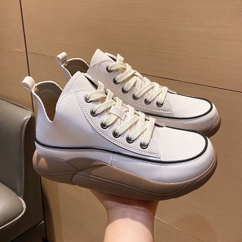 COD POS 379 Sepatu Sneakers Boots Tali Wanita Elegan
