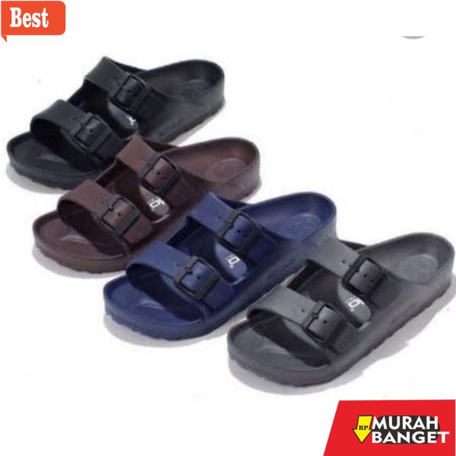 Cocok buat lebaran- ANDO SANDAL SELOP SULTAN PRIA DEWASA HITAM COKELAT NAVY ABU