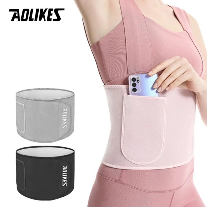 (COD) AOLIKES 7971 Sabuk Belt Gym Fitness Bodies Belt Safety PowerBelt Gym