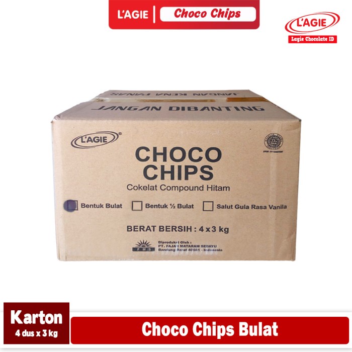 

LAGIE CHOCO CHIPS BULAT 3KG 1 KARTON