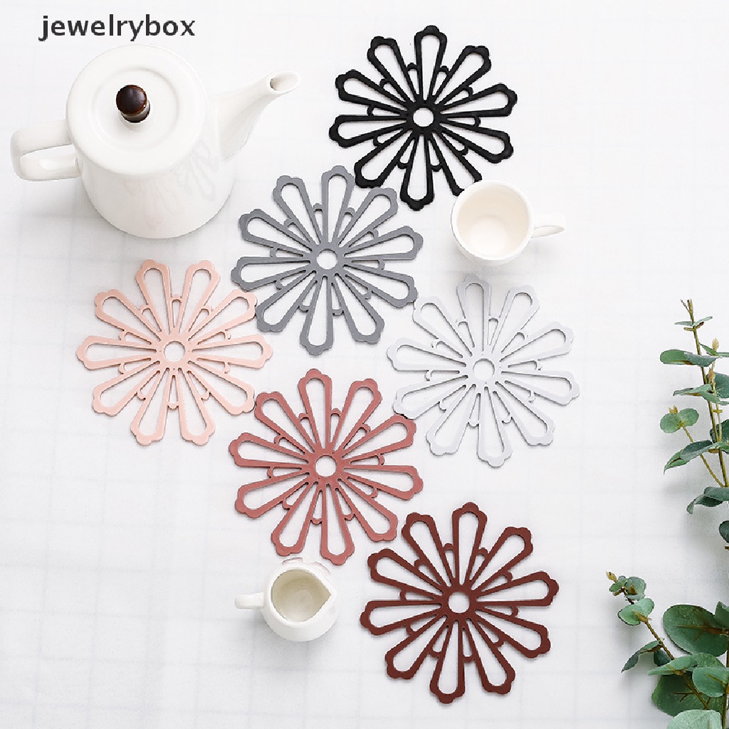 [jewelrybox] Karet TPR Anti Panas Coaster Non-slip Tatakan Bunga Panas-insulag Pad Pot Mat Dekorasi Meja Aksesoris Tikar Bantalan Dropship Butik