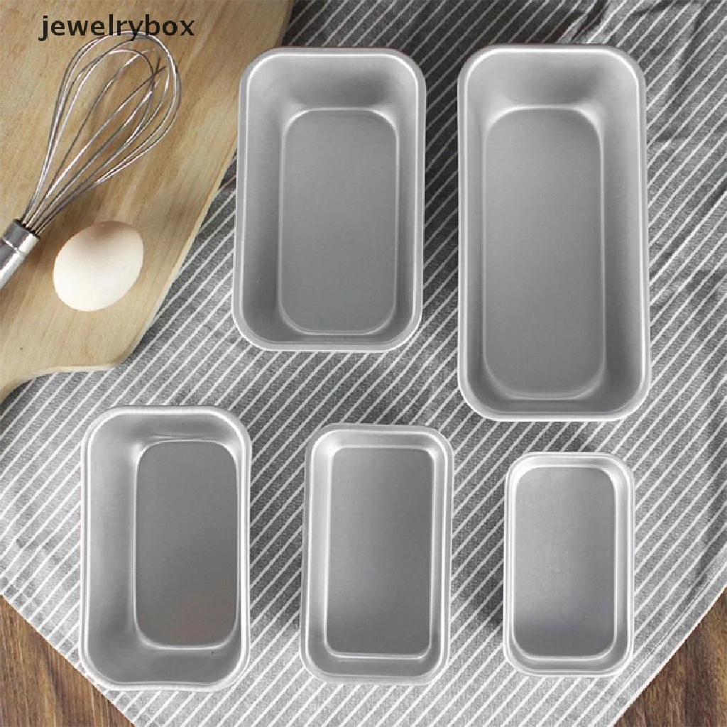 [jewelrybox] 1pc Kotak Persegi Cetakan Alat Baking Aluminium Alloy Anti Lengket Roti Cake Toast Pan Butik