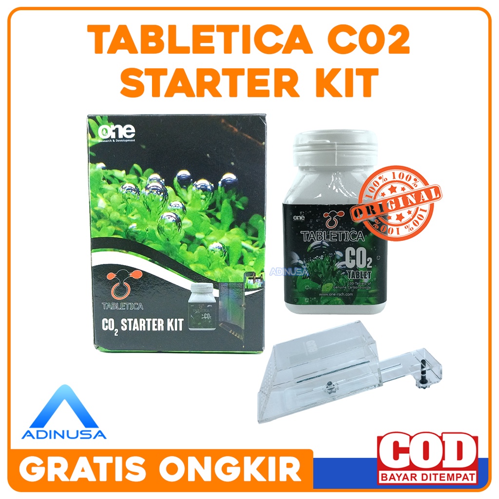 TABLETICA CO2 STARTER KIT DIFFUSER BOX 100 TABLET ONE RESEARCH AQUASCAPE