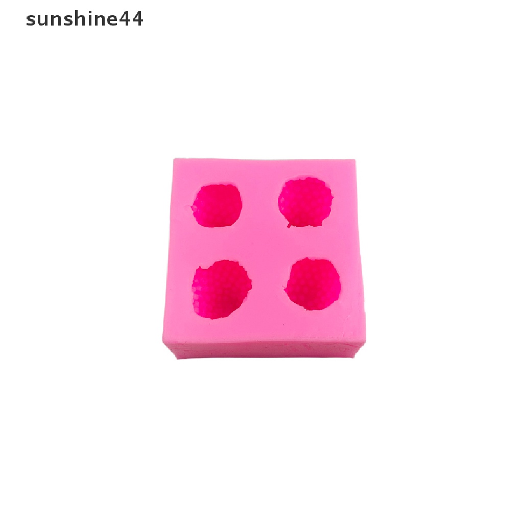 Sunshine 3D Cetakan Fondant Silikon Strawberry Mini Cetakan Permen Fondant Coklat Berries ID