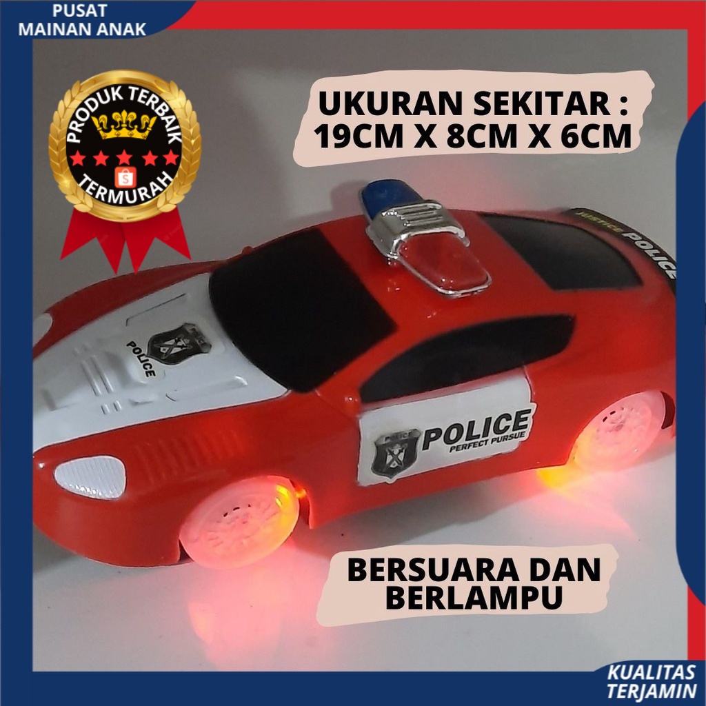 PROMO Mobil Polisi Ban Nyala Musik Lampu Jalan Baterai Police Car Mainan Anak Mobilan Polisi MURAH