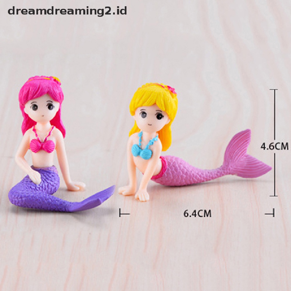 (hot) Mermaid DIY Patung Miniatur Mini Taman Dekorasi Rumah Boneka Lanskap Mikro//