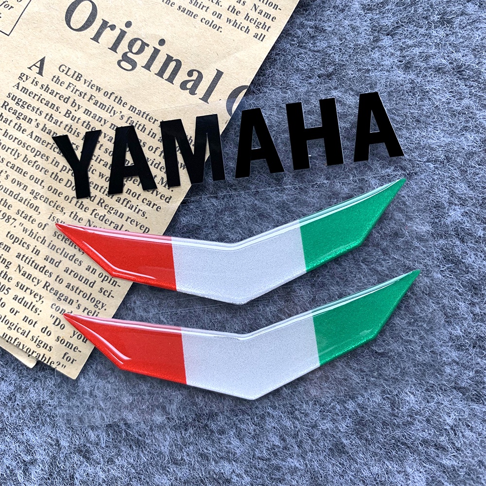 Stiker Reflektif Lem Tetes Logo Huruf Yamaha Ducati Honda Hijau Putih Merah VESPA Italy Bendera Motor Fuel Tank Cap Dekorasi Decal