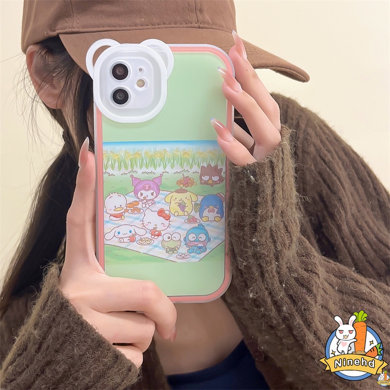 IPHONE Casing Kompatibel Untuk Iphone14 13 12 11 Pro Max X Xr Xs Max SE 8 7 6 6s Plus Kartun Lucu Macaron Warna Permen Casing Ponsel Lembut Pelindung Lensa Bumper Shockproof Cover Pelindung