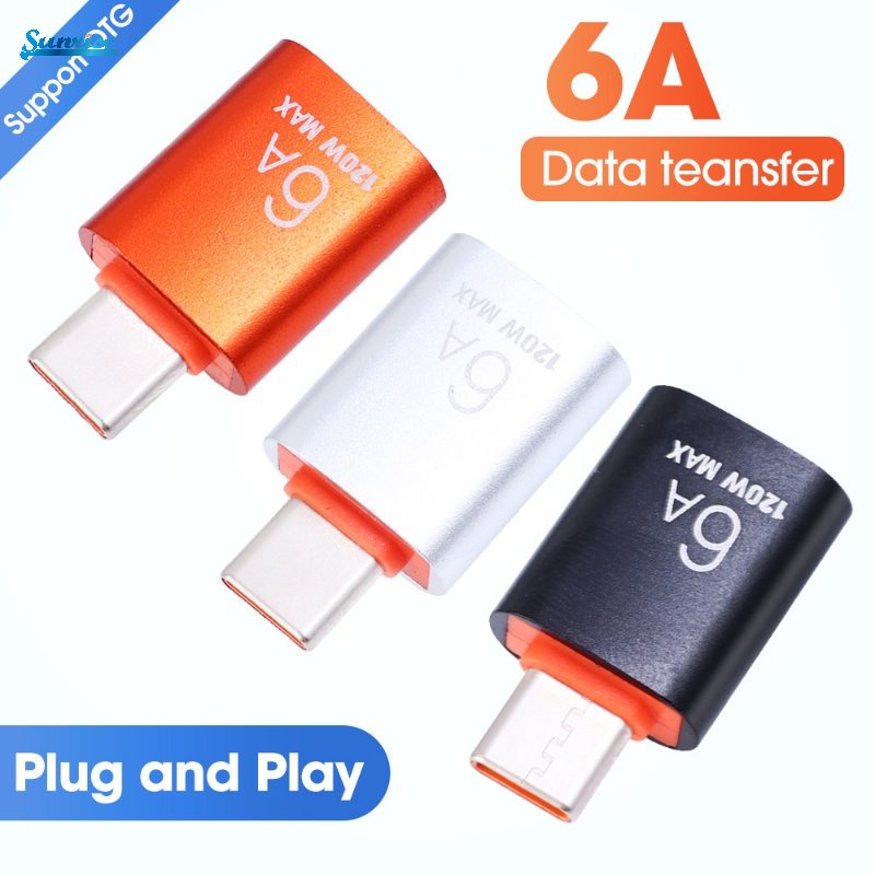 6per7 /10A Baru Kecil Portabel 10Gbps Transfer Data Kecepatan Tinggi Tipe-C Ke USB/USB Ke Adaptor Tipe-C Universal Kompatibel Konverter Biaya Cepat Untuk Perangkat Terbanyak