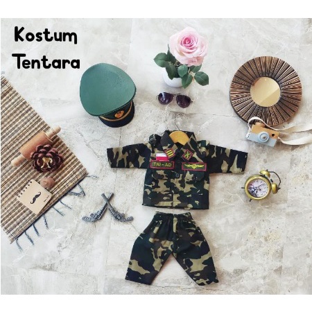 Baju Tentara TNI AD Anak Kostum Karnaval Baju Foto Bayi Newborn Baju Profesi Anak