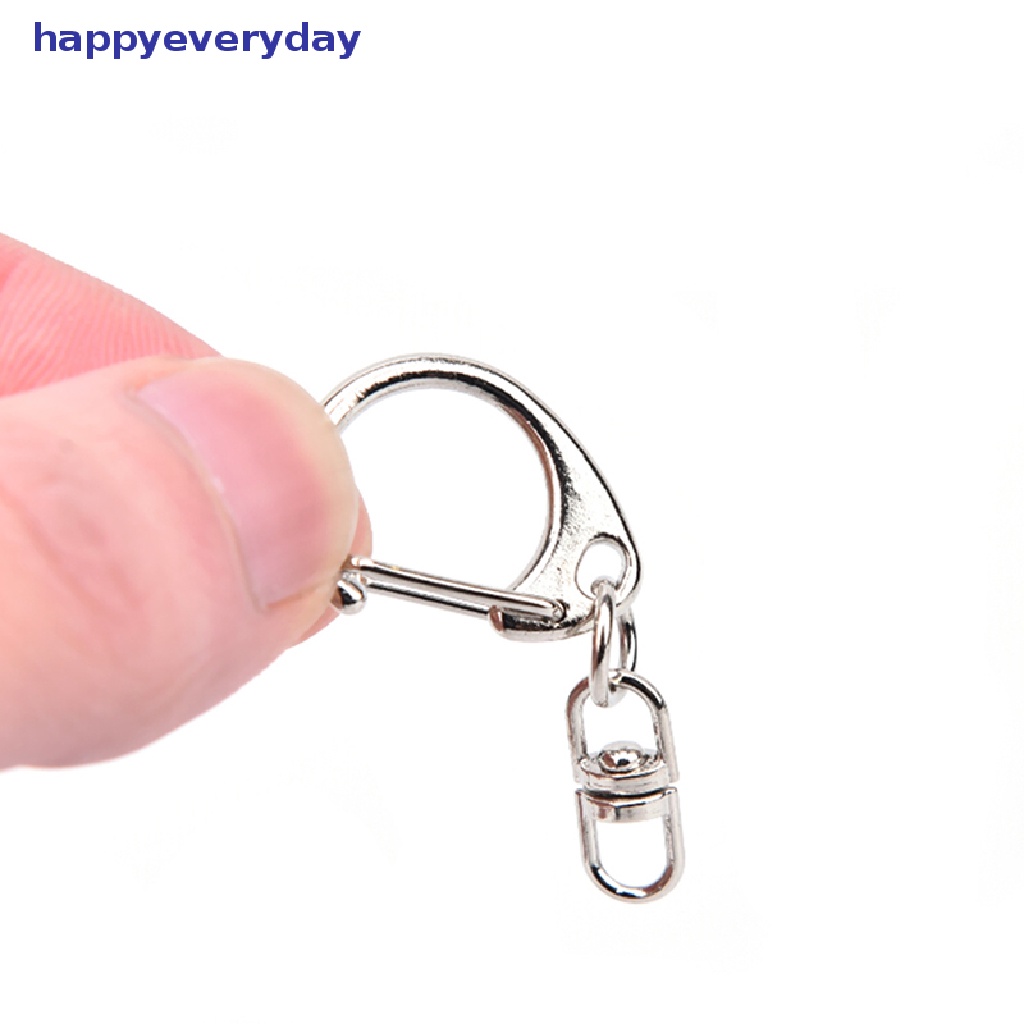 [happy] 10pcs DIY Dipoles Perak Keyring Keychain Split Ring Pendek Rantai Key Rings [ID]