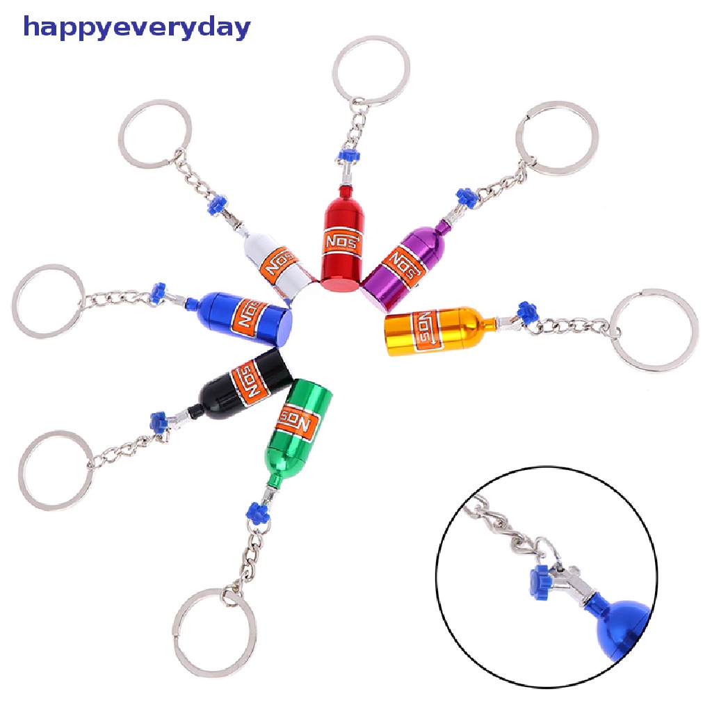 [happy] 1pc NOS Nitrous Oxide Bottle Key Chain Gantungan Kunci Keyring Stash Pill Box Storag [ID]