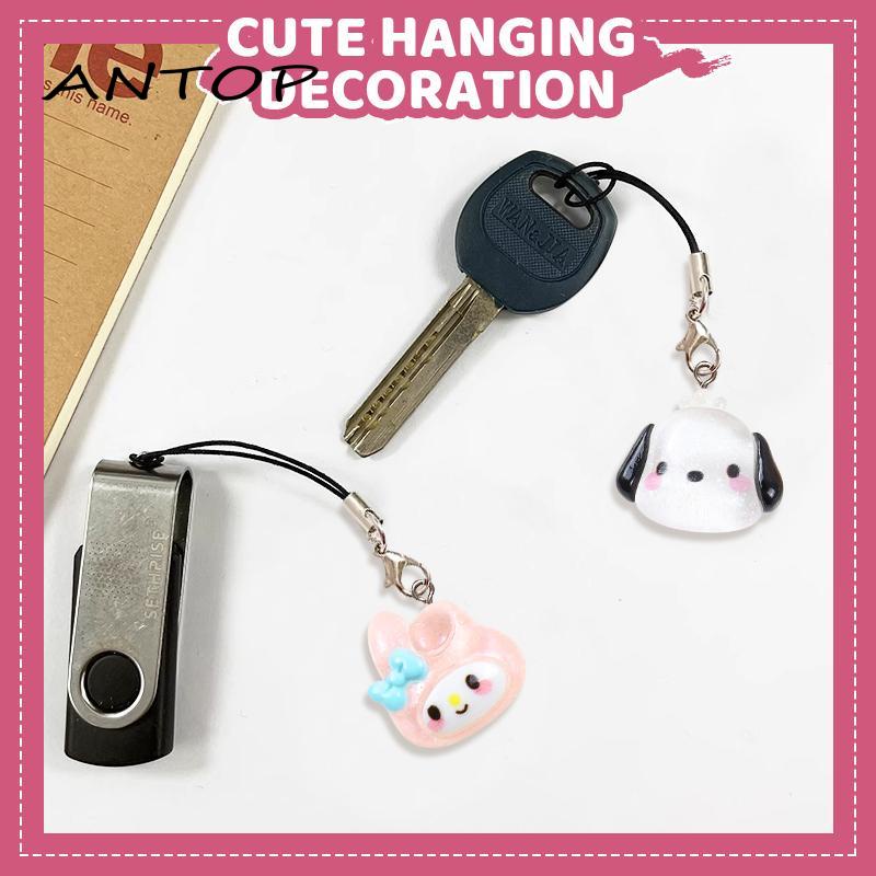 Liontin Telepon Glitter Transparan Pochacco Cinnamoroll Lucu USB Flash Disk Bag Pendant Lanyard [Yumna]