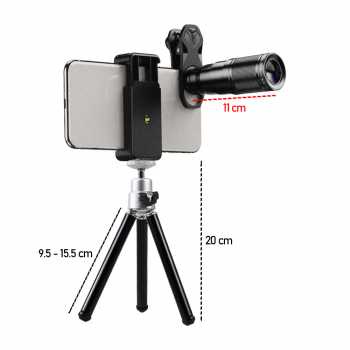 APEXEL 4 in 1 Lensa Smartphone Telezoom Telephoto Wide Macro Fisheye - APL-22X105-4IN1