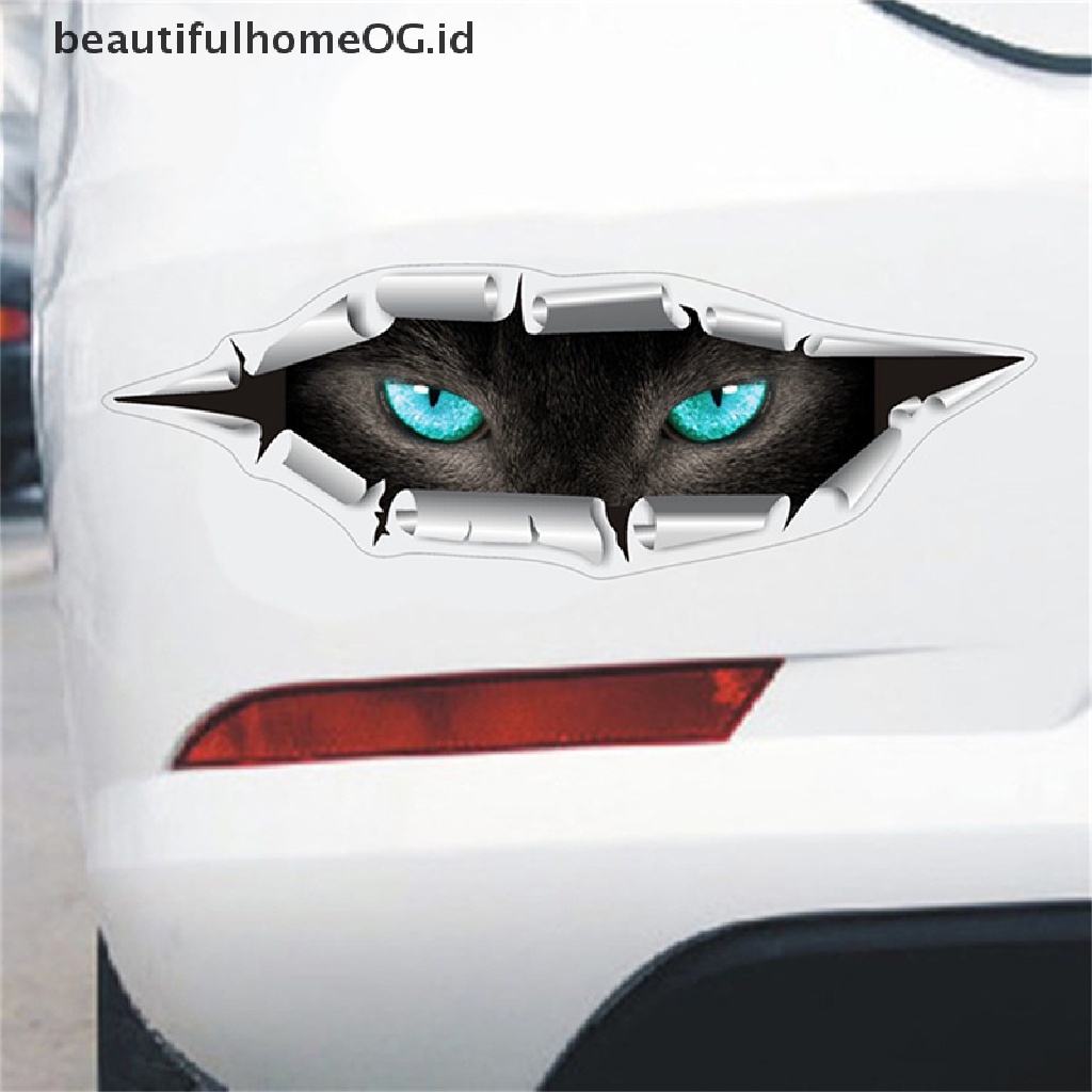 // Lebaran// Sale 3D Car Styling Mata Kucing Lucu Pengintip Stiker Mobil Sarung Anti Air Untuk Mobil **