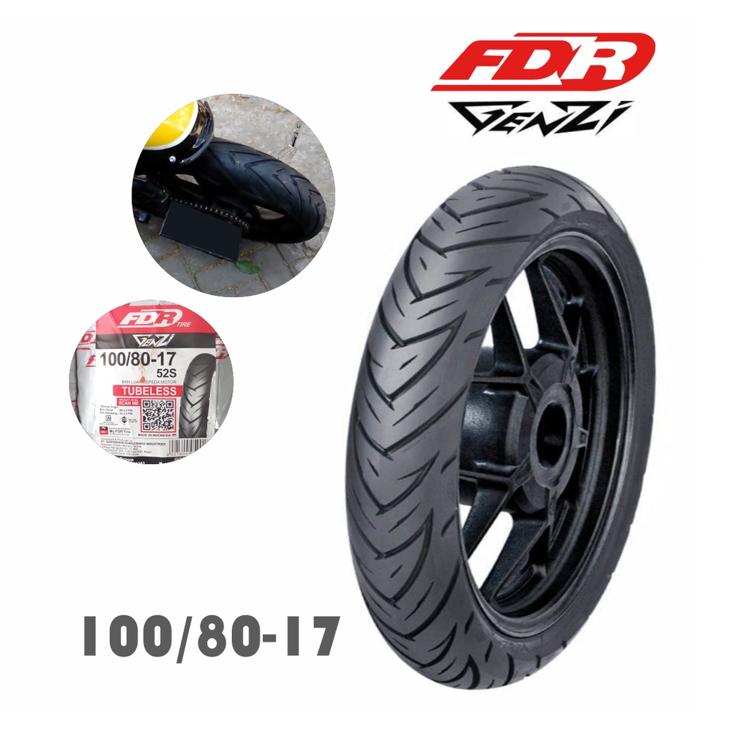 Ban Luar FDR 100/80-17 Genzi Tubeless Ring 17 Motor Mx CB150R Vixion