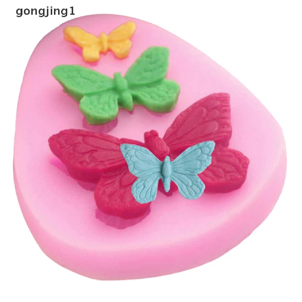 Ggg Cetakan Kupu-Kupu Silikon Baking Aksesoris 3D DIY Sugar Craft Fondant Kue Dekorasi ID