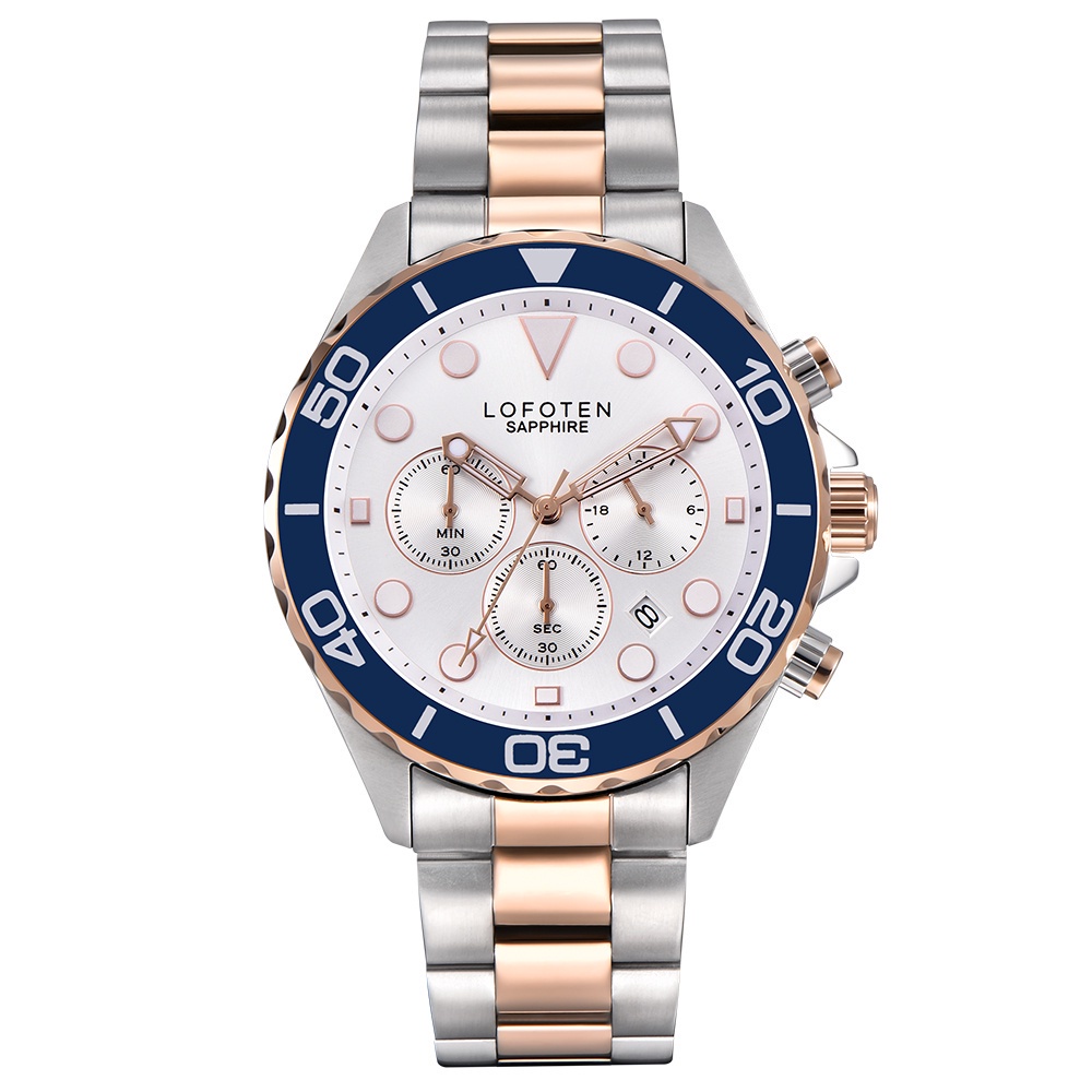 Lofoten F-6521MC Stainless Steel -  Kaca Sapphire CASE WIDTH 45mm Jam Tangan Pria Analog
