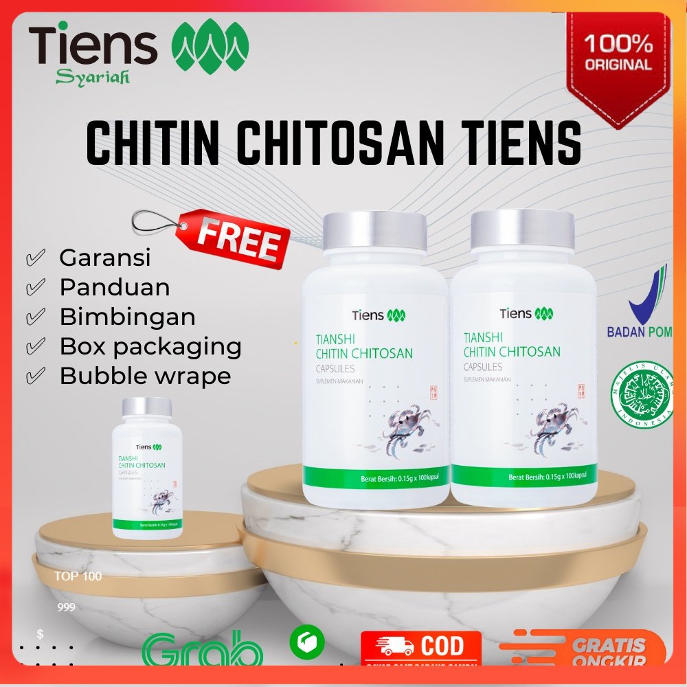 CHITIN CHITOSAN TIENS TIANSHI TIANSI THIANSI CITIN CITOSAN KITOSAN ASLI OBAT HERBAL UNTUK PENGHILANG