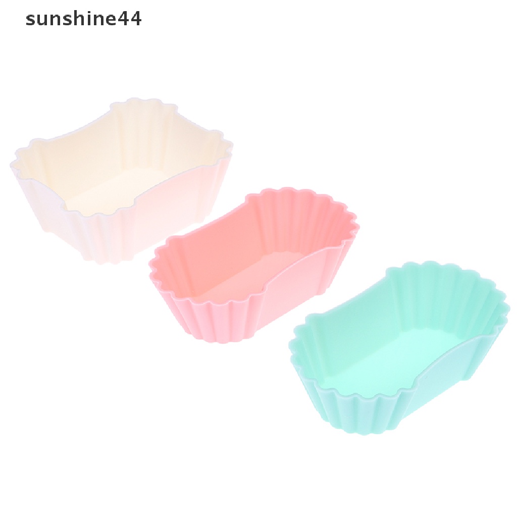 Sunshine 3Pcs Bento Divider Cup Liner Kotak Makan Makanan Lembut Silikon Onigiri Aksesoris ID