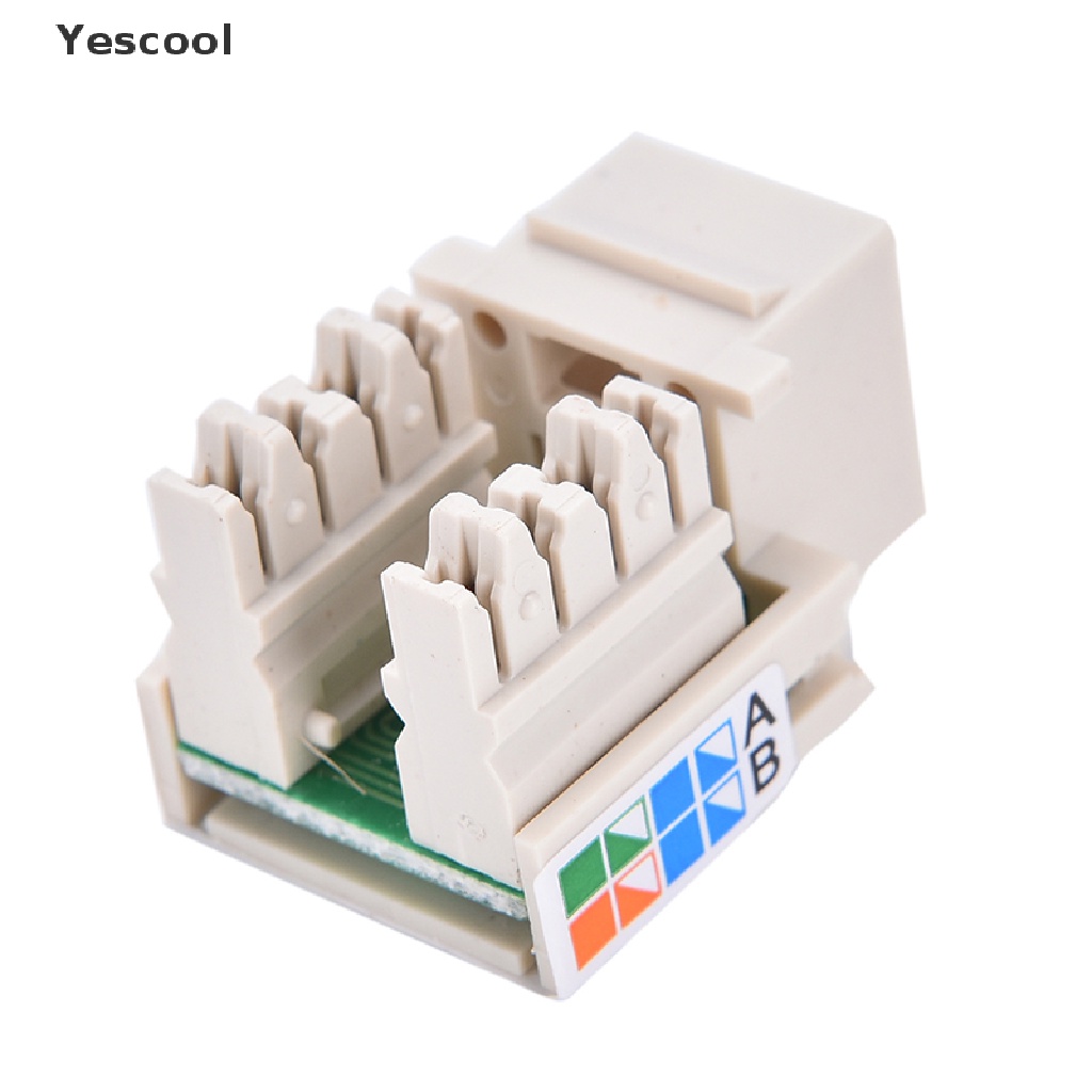 Yescool CAT5 RJ45 Punch Down Keystone Jack CAT5 Jaringan Eterna RJ45 Putih Lot  Baru CAT5 RJ45 Punch Down Keystone Jack CAT5 Network Ethernet RJ45 Putih Lot  Hot Cat5 RJ45 Pukul