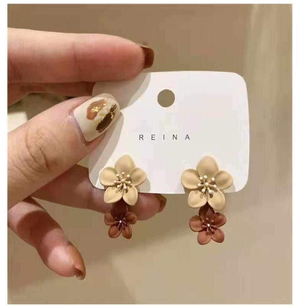 R-flower 3pasang Coffee Flower New Fashion Pernikahan Simple Elegan