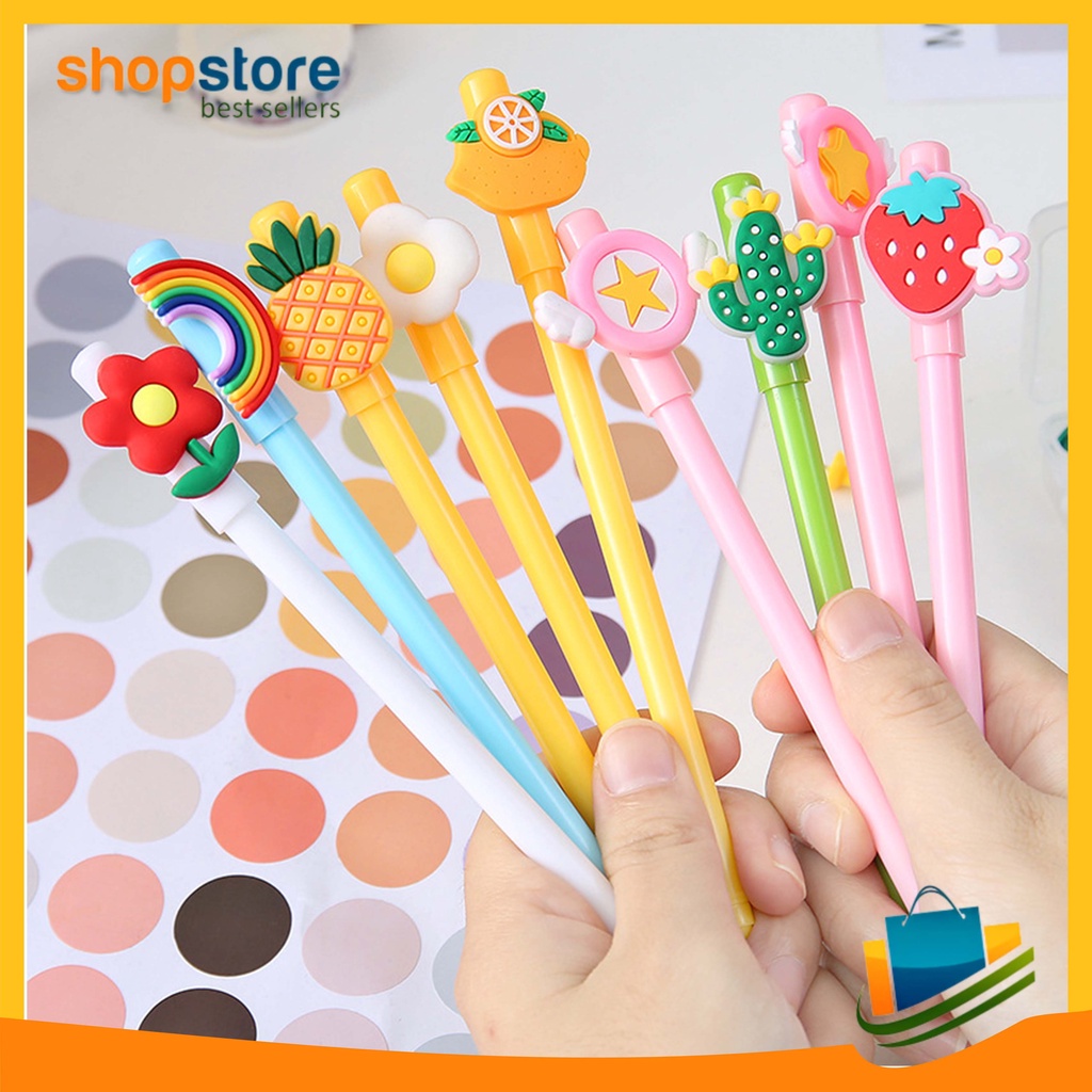 

Pena Gel Karakter Lucu Pen Cute Student Japanese Pulpen Karakter Buah Import COD 839