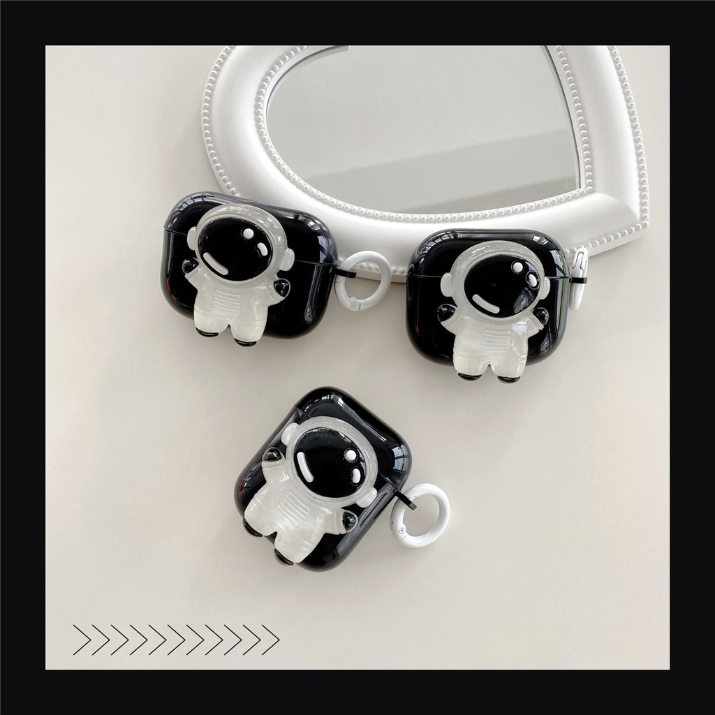 Cocok Untuk Apple Airpods1/2Pro Ring Gesper Ins Angin Kartun Astro Lucu Bluetooth Earphone Case