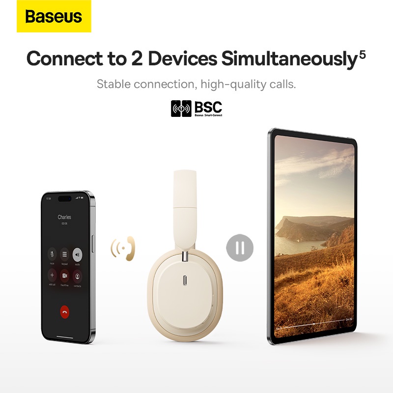 Baseus Headset Bowie D05 Wireless Bluetooth Headphone Ultra Low Latency Noise Canceling - NGTD0202