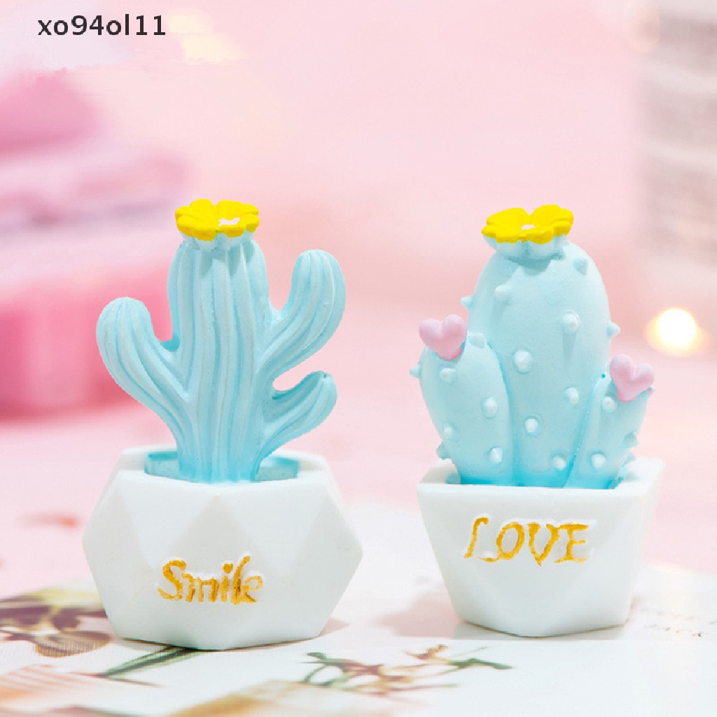 Xo DIY Mini CactusDoll Peri Taman Ornamen Dekorasi Pot Craft Rumah Boneka Accessori OL