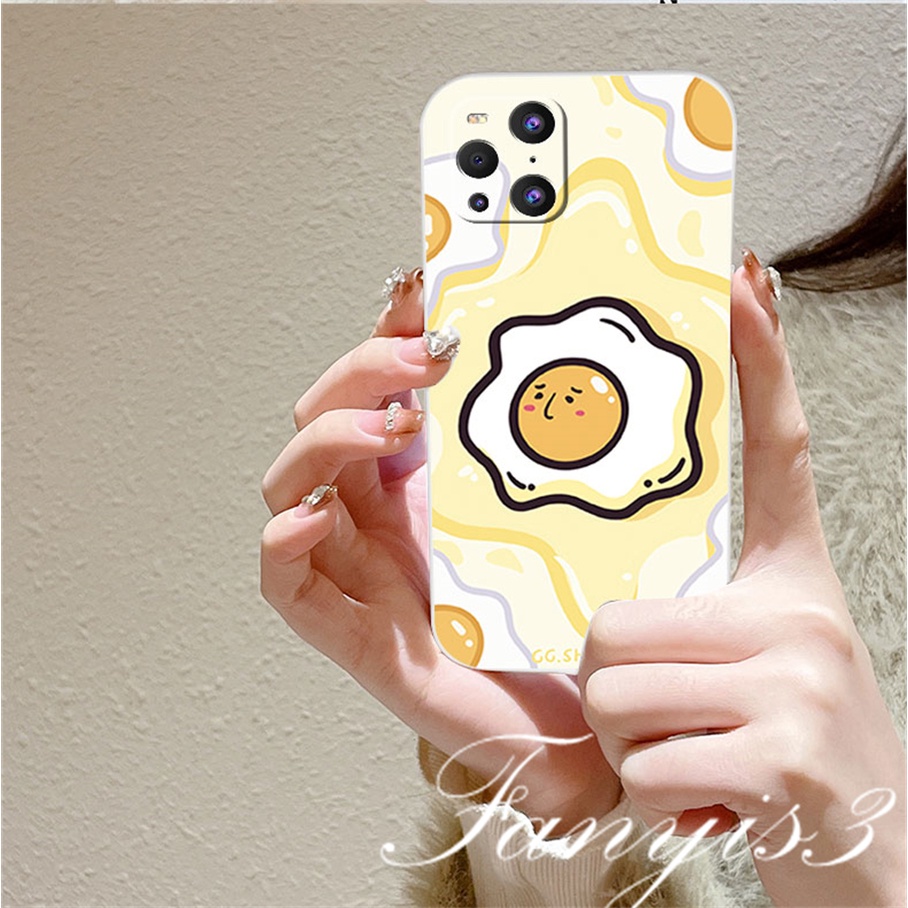 Casing Infinix Note 12 10Pro Hot 20 12 11 10 Play Hot 20 20s 12 12i 20i 11 2022 Smart 6 5 2020 Fun Poached Egg Phone Case Silicon Soft Sarung Pelindung