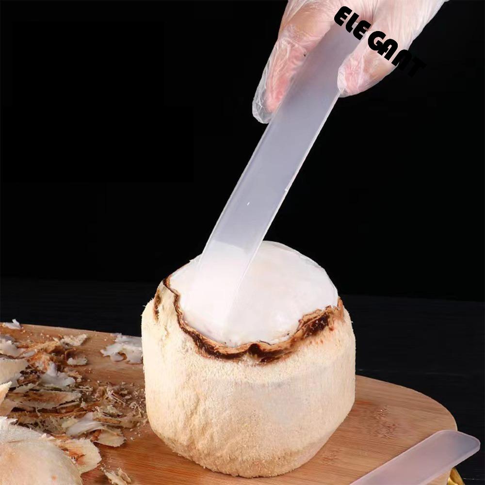 [Elegan] Coconut Meat Remover Kreatif Mudah Digunakan Dapur Plastik Alat Pengupas Kulit Kelapa Food Grade
