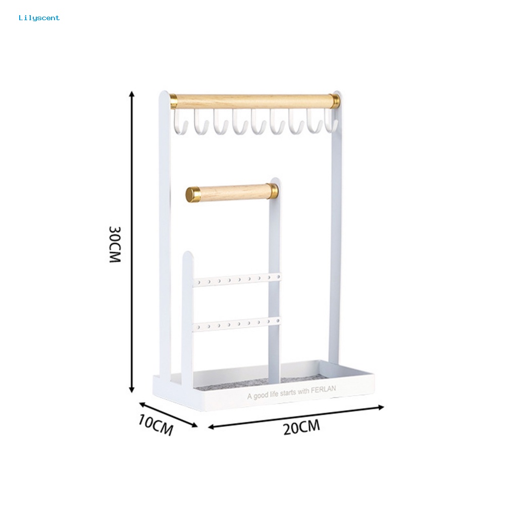 Lilyscent Tahan Aus Rak Display Perhiasan Perlengkapan Rumah Aksesoris Rambut Kalung Anting Organizer Rack Heavy Duty