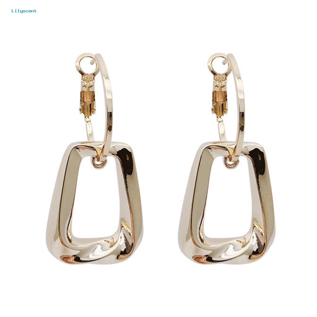 Lilyscent 1pasang Anting Hoop Ultra-Ringan Aksesori Perhiasan Wanita Jewelry Pendent Earrings Charming