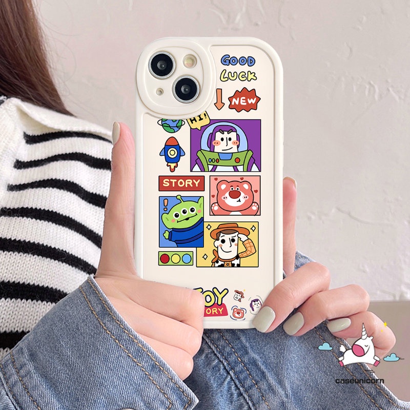IPHONE Casing Ponsel Toy Story Kartun Yang Indah Kompatibel Untuk Iphone11 Pro Max XR X 7Plus 7 8 6 6s Plus 14 13 12 Pro Max XS Max SE 2020 Manyo Lucu Lembut Tpu Cover