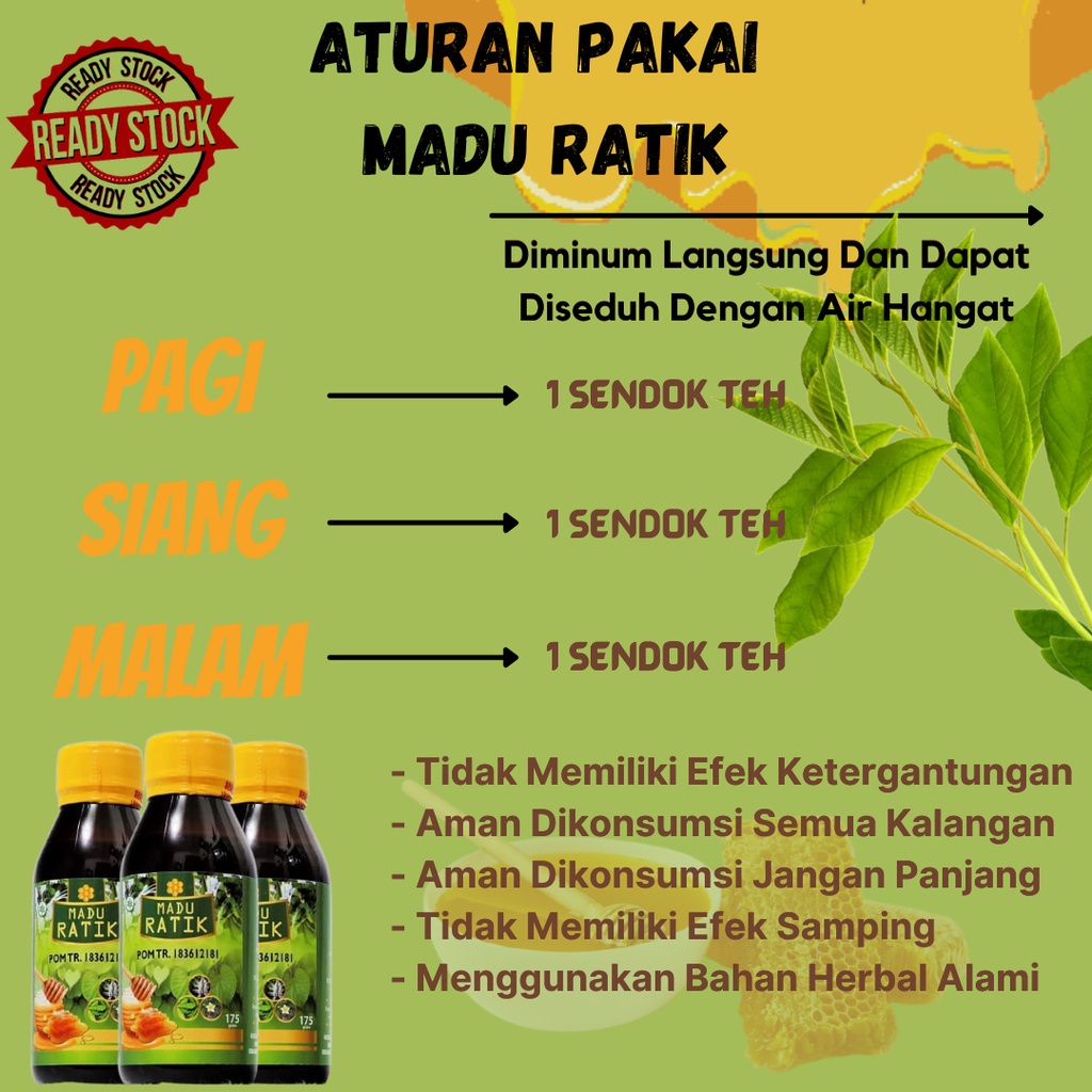 Madu Ratik Herbal Original Atasi Kebas Kesemutan Nyeri Sendi Kram Asam Urat Kolesterol Rematik ORIGINAL ASLI