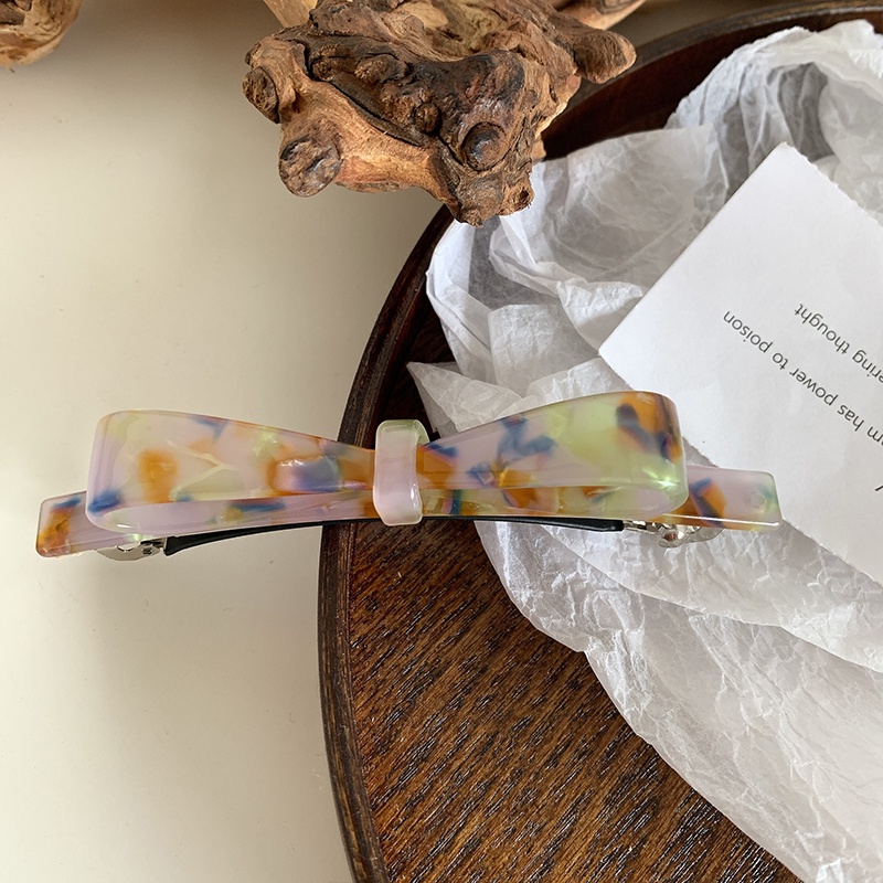 1pc Ikatan Simpul Duckbill Jepit Rambut Untuk Wanita Ins Bertekstur Marmer Asam Asetat Jepit Rambut Gadis Aksesori Rambut