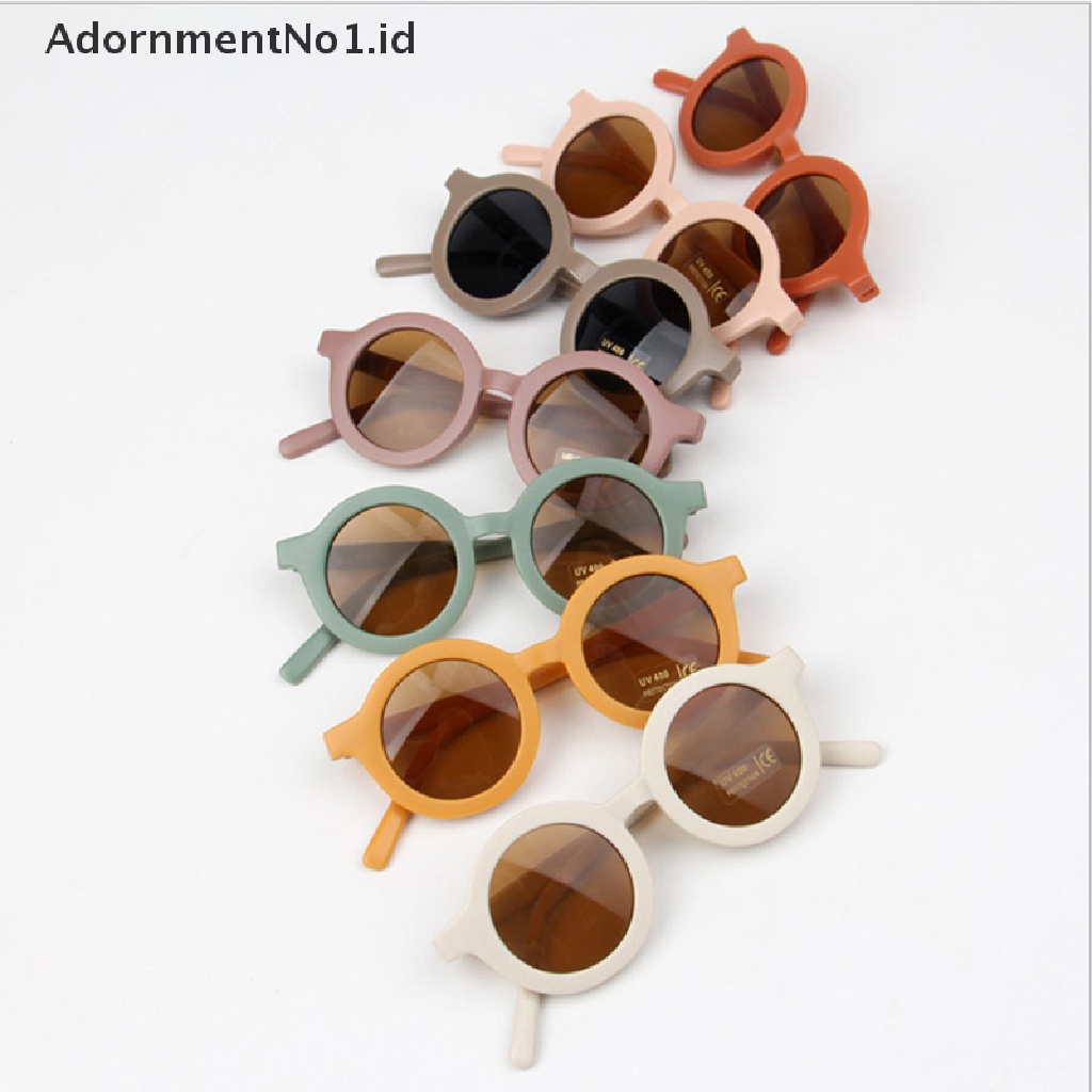 [AdornmentNo1] 2022kacamata Hitam Bingkai Bulat Anak-Anak Cute Small Face Sunglasses [ID]