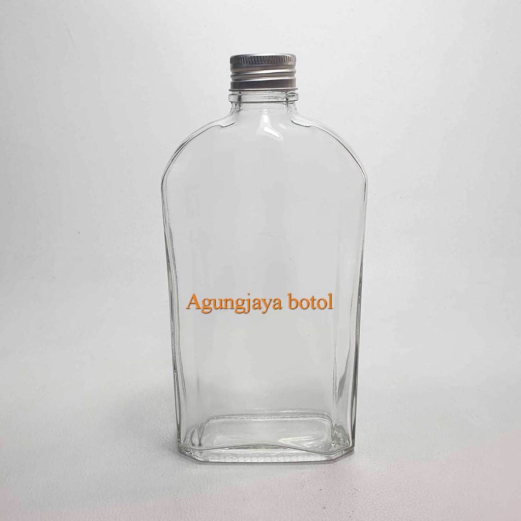Botol Kaca 500 Ml Oval Gepeng Clear / Botol Kaca / Botol Kaca Food / Botol Kaca Juice / Botol Kaca 5